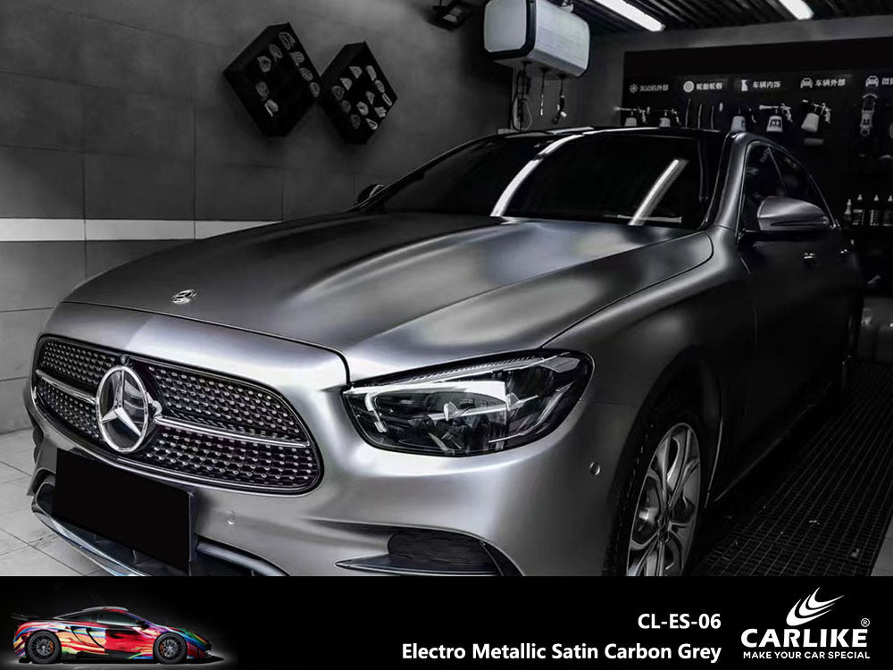 Electro Metallic Satin Carbon Grey Car Wrap