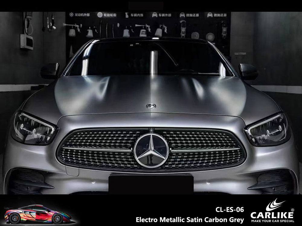 Electro Metallic Satin Carbon Grey Car Wrap