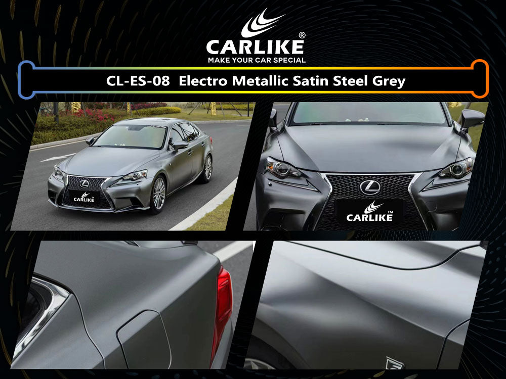 Electro Metallic Satin Steel Grey Car Wrap