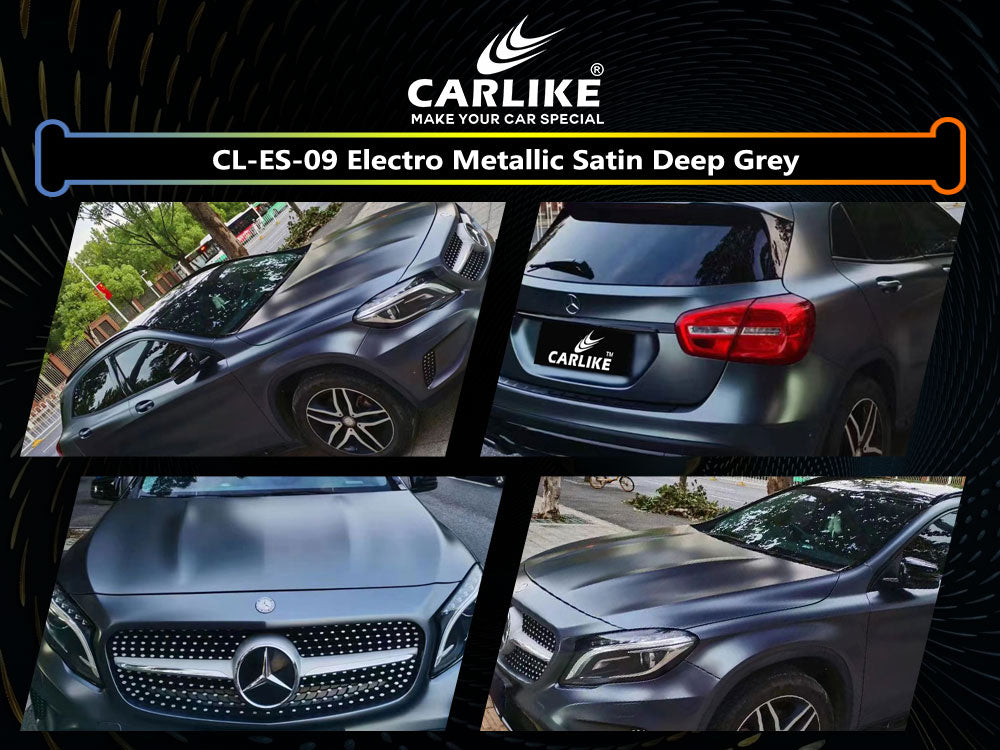 Electro Metallic Satin Deep Grey Car Wrap