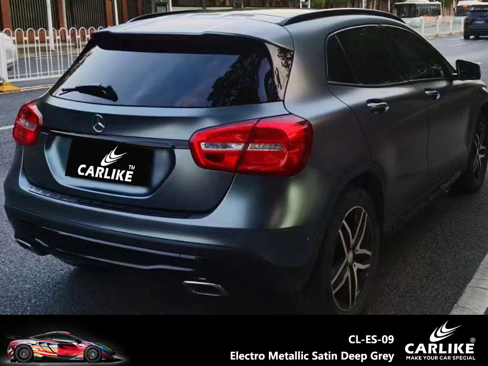 Electro Metallic Satin Deep Grey Car Wrap