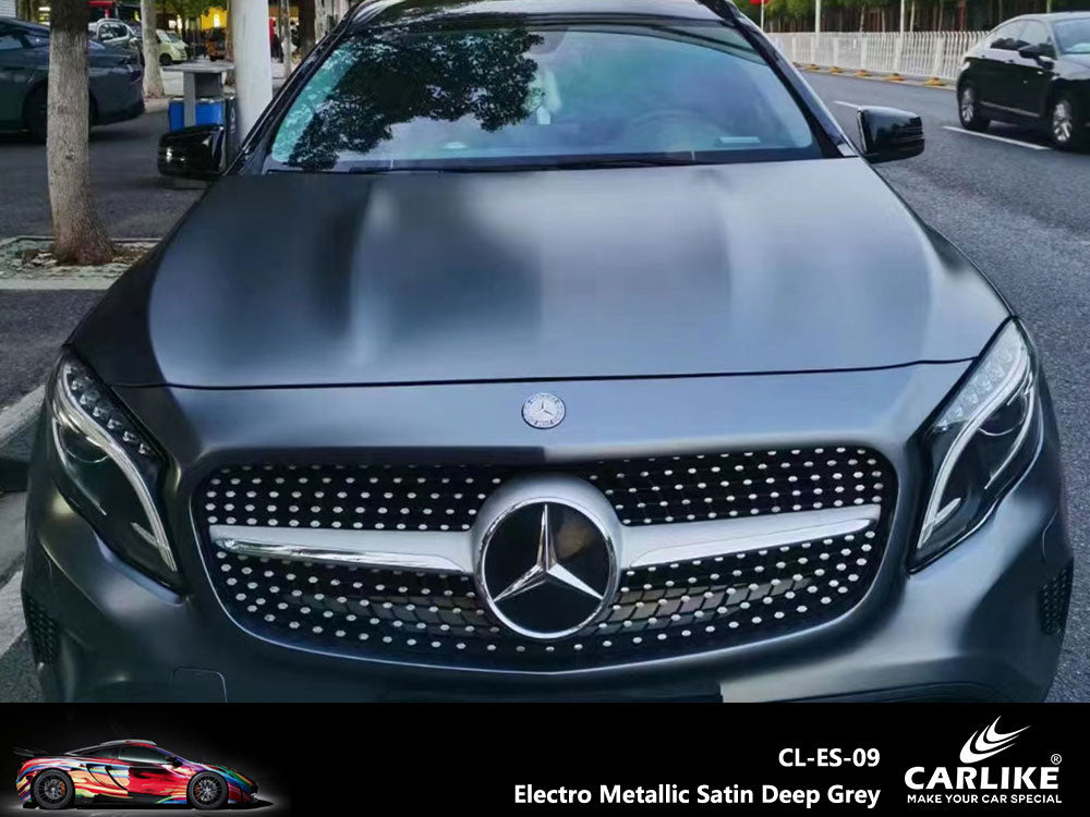 Electro Metallic Satin Deep Grey Car Wrap
