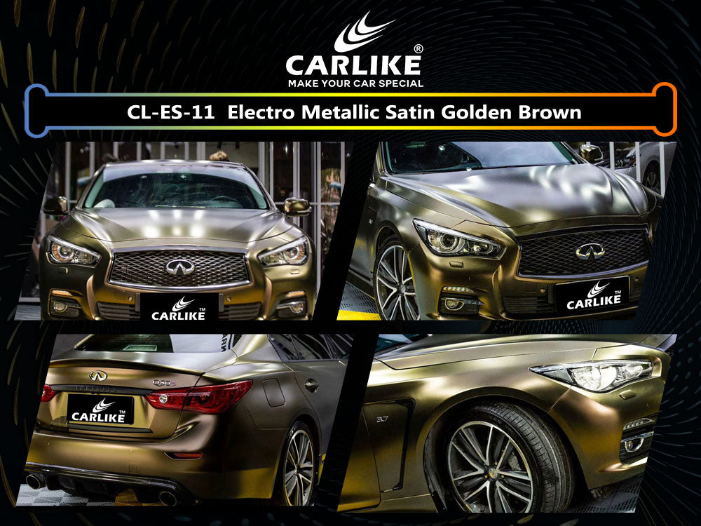 Electro Metallic Satin Gold Brown Car Wrap