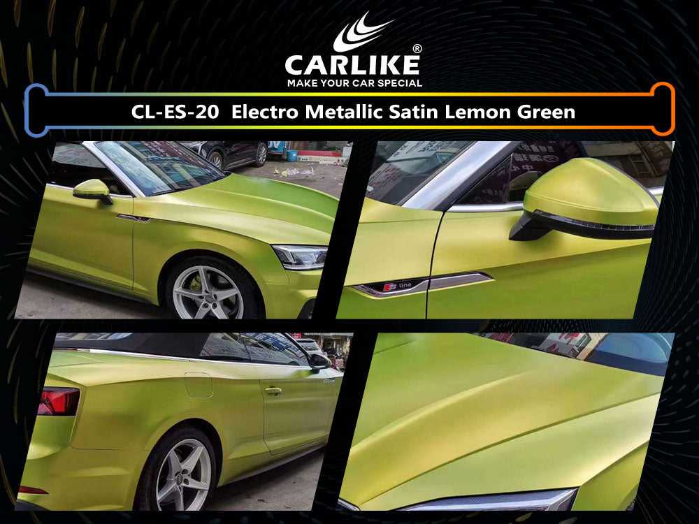 Electro Metallic Satin Lemon Green Car Wrap