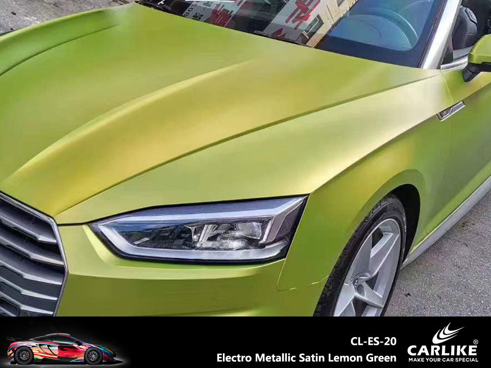 Electro Metallic Satin Lemon Green Car Wrap