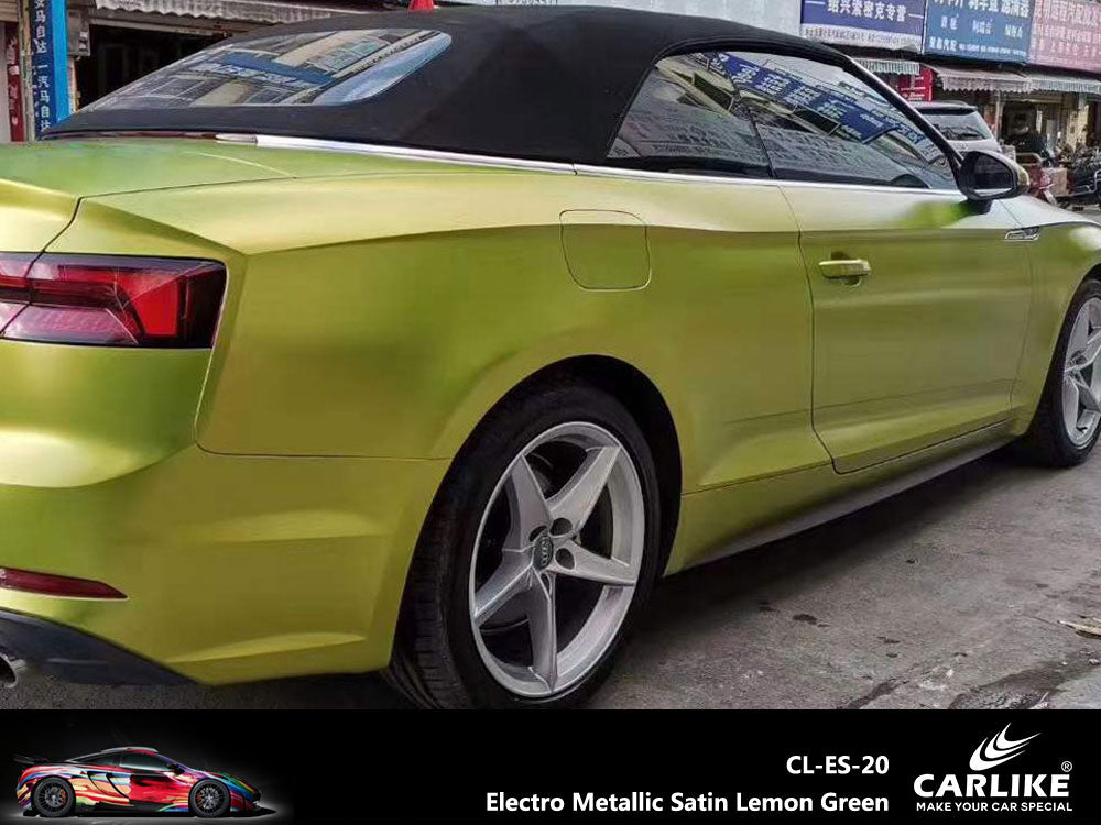Electro Metallic Satin Lemon Green Car Wrap