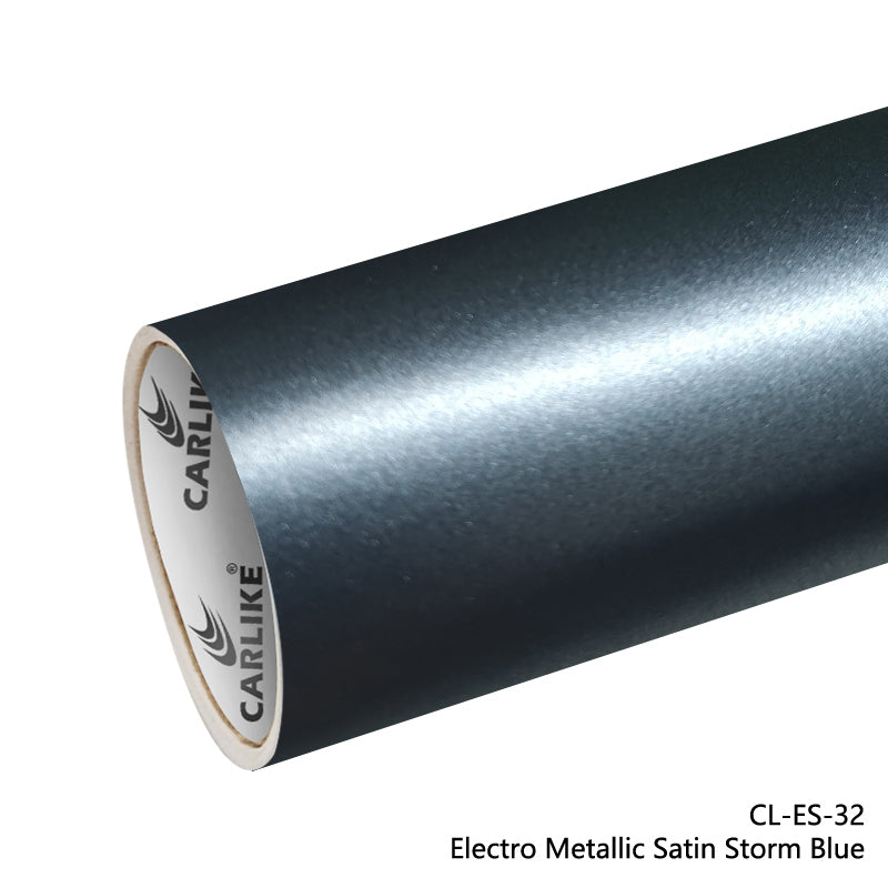 Electro Metallic Satin Storm Blue Car Wrap
