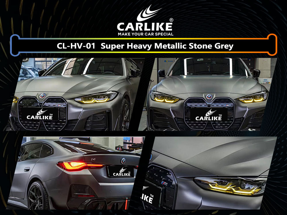 Super Heavy Metallic Stone Grey Car Wrap