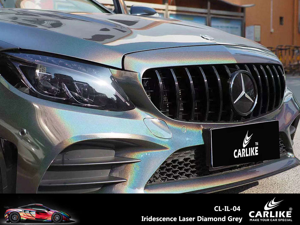 Iridescence Laser Diamond Grey Car Wrap