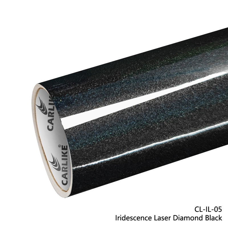 Iridescence Laser Diamond Black Car Wrap