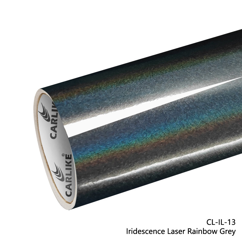 Iridescence Laser Rainbow Grey Car Wrap
