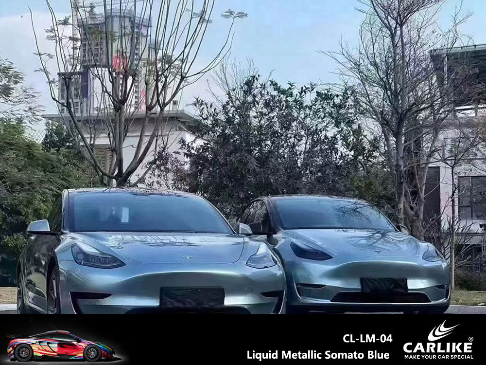 Liquid Metallic Somato Blue Car Wrap