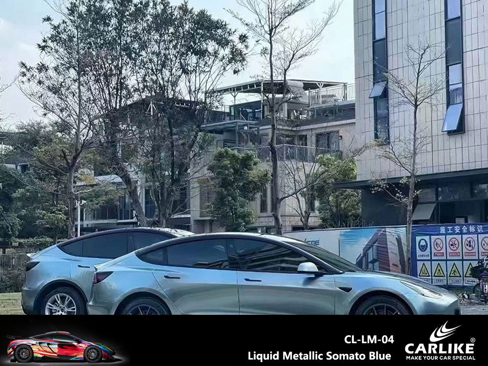 Liquid Metallic Somato Blue Car Wrap