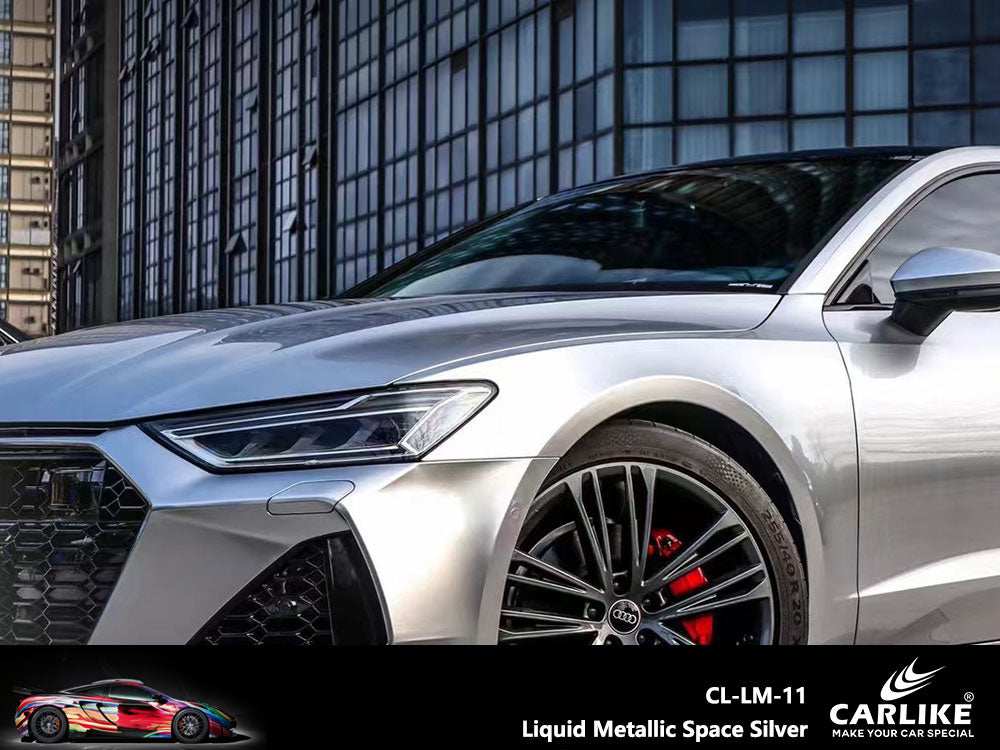 Liquid Metallic Space Silver Car Wrap