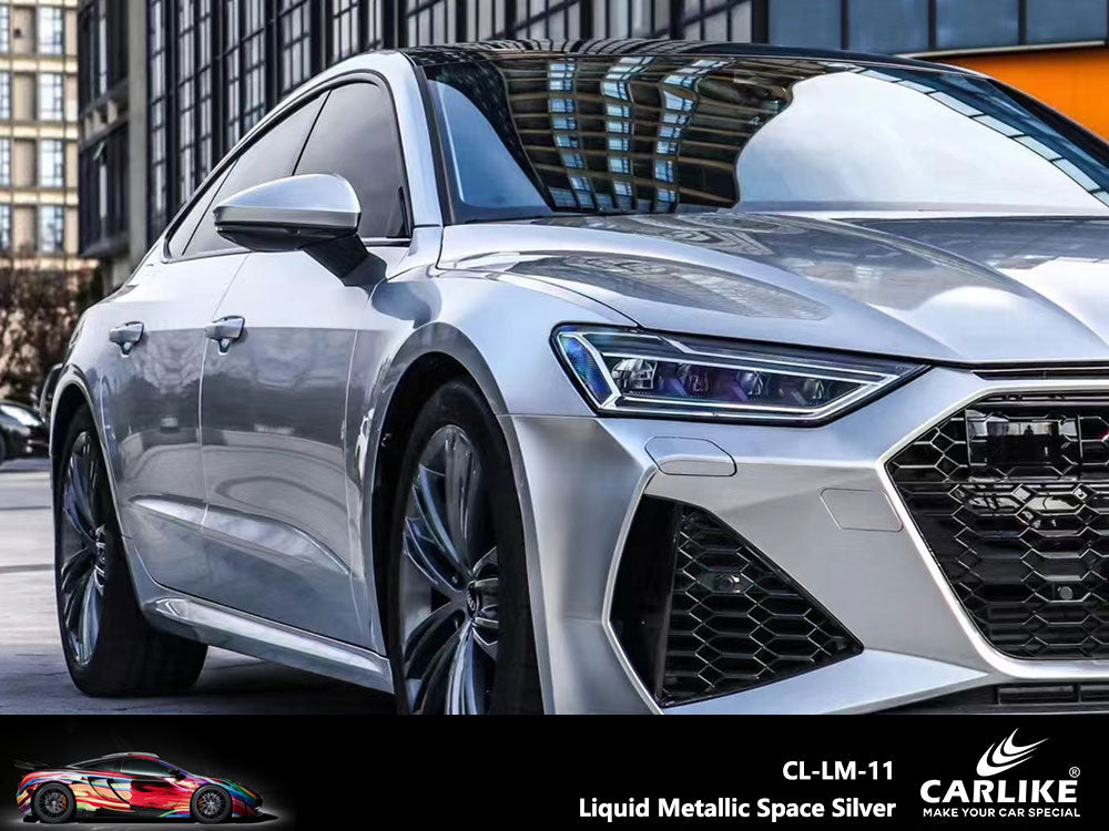 Liquid Metallic Space Silver Car Wrap