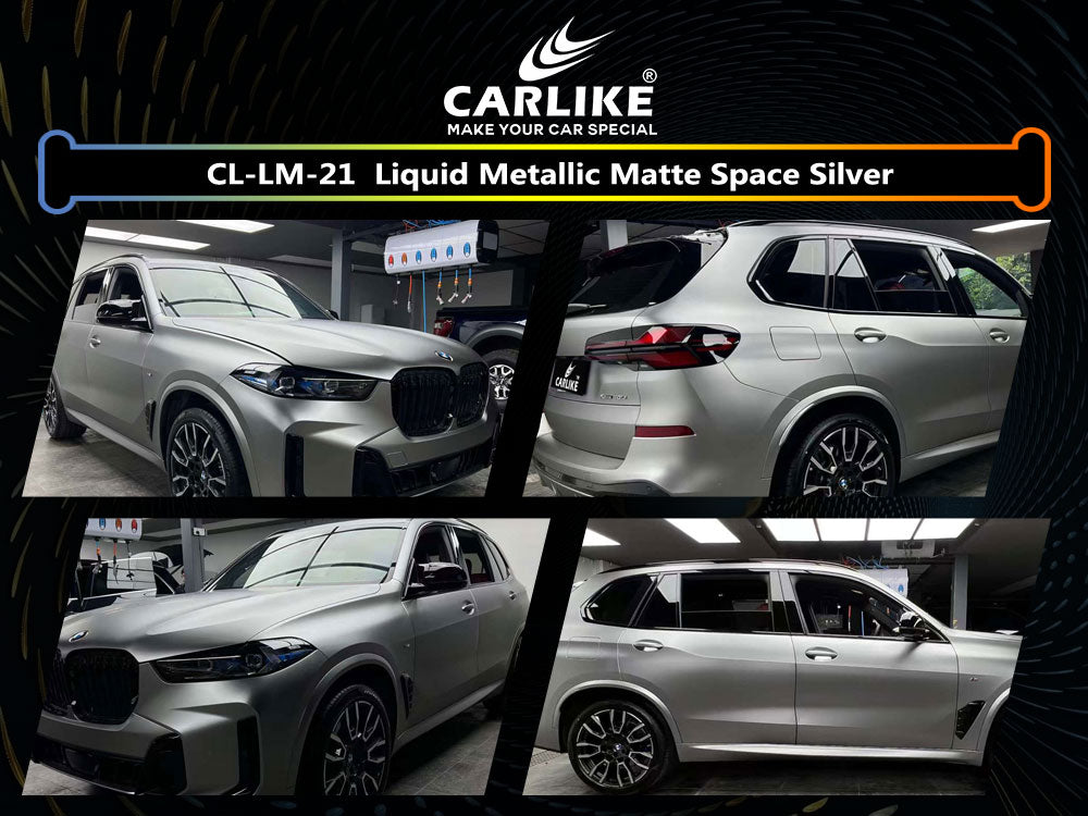 Liquid Metallic Matte Space Silver Car Wrap