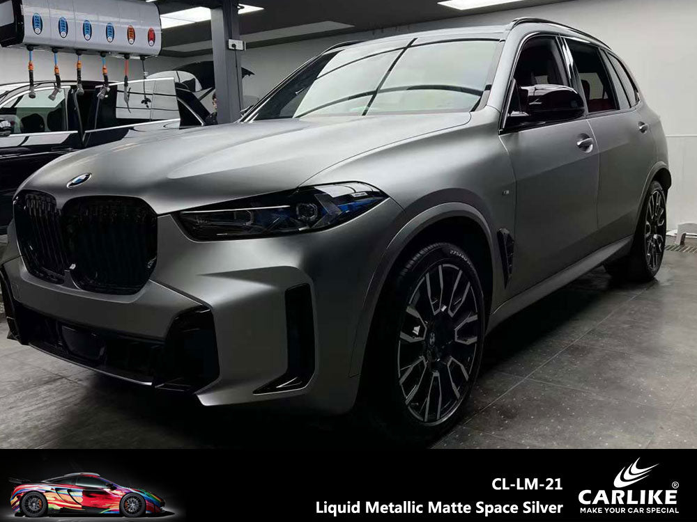 Liquid Metallic Matte Space Silver Car Wrap