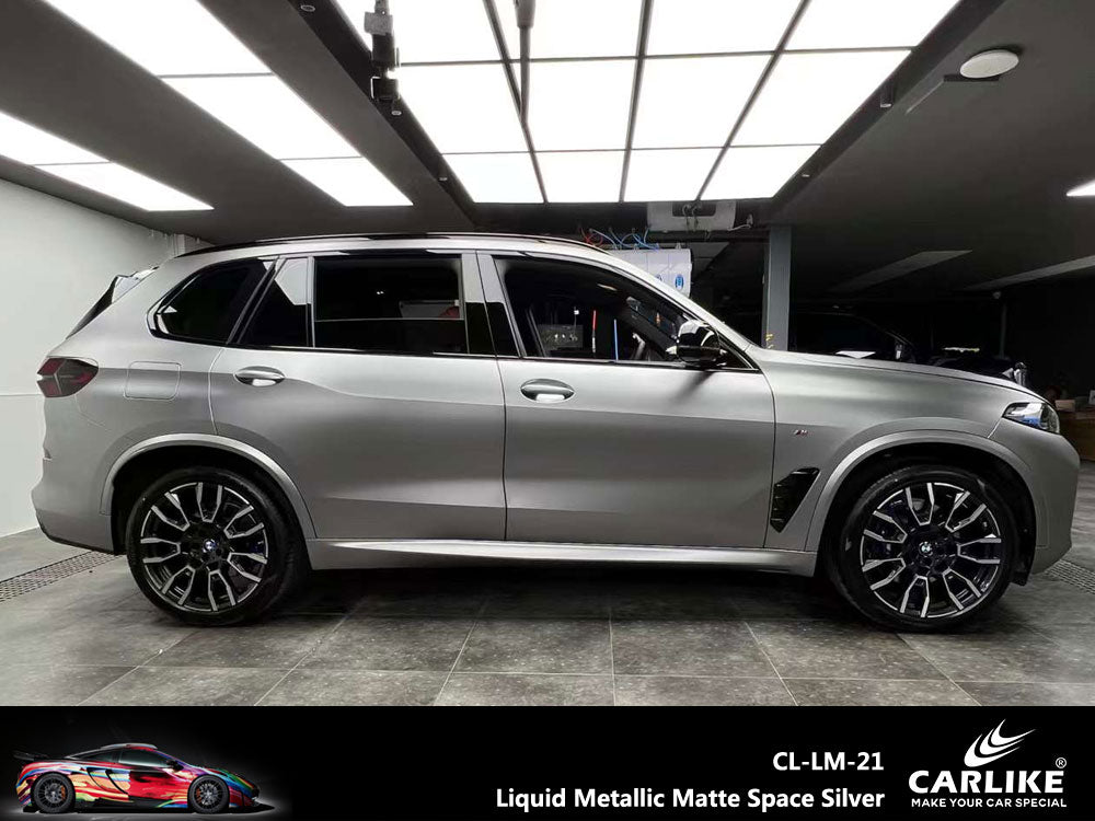 Liquid Metallic Matte Space Silver Car Wrap