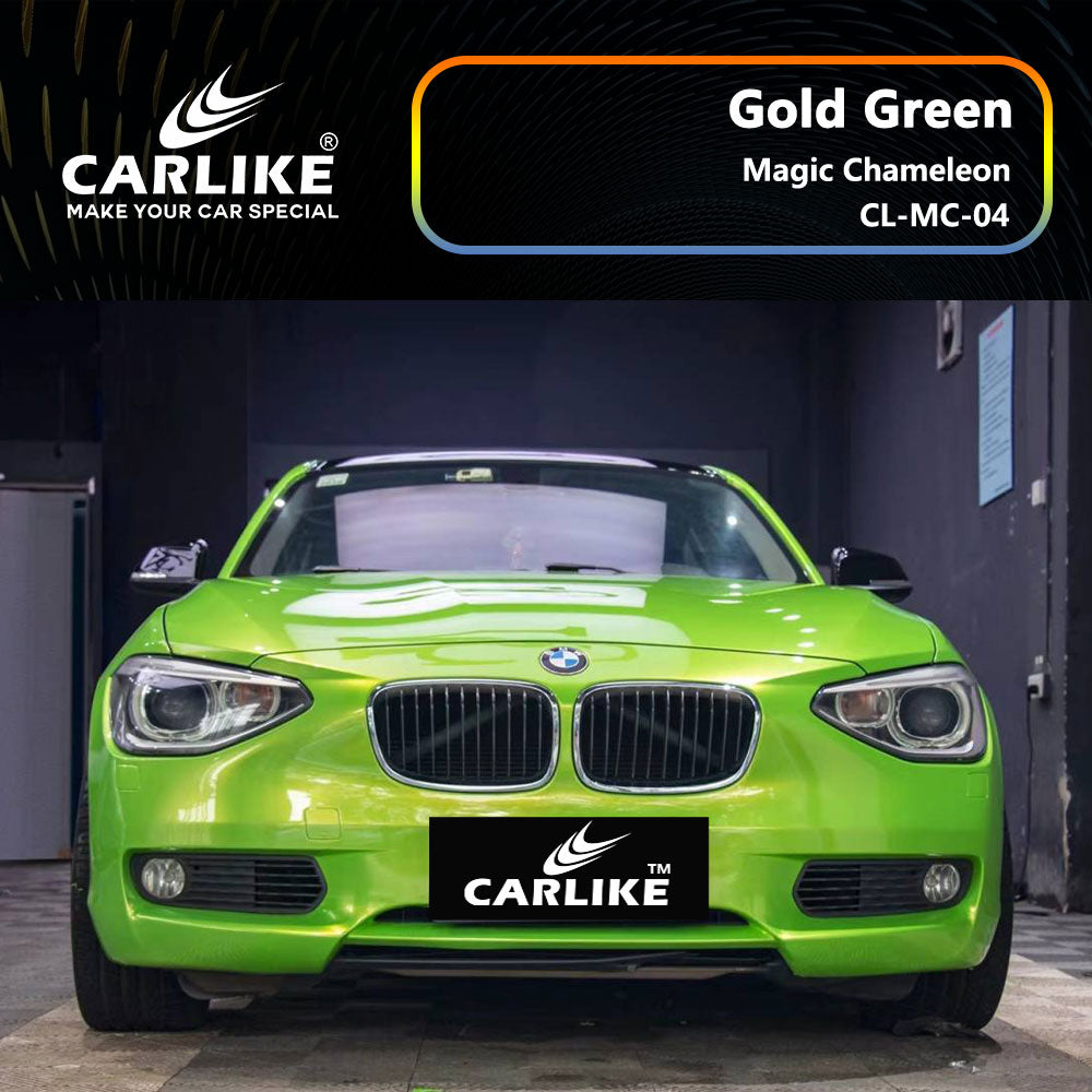 Magic Chameleon Gold Green Car Wrap