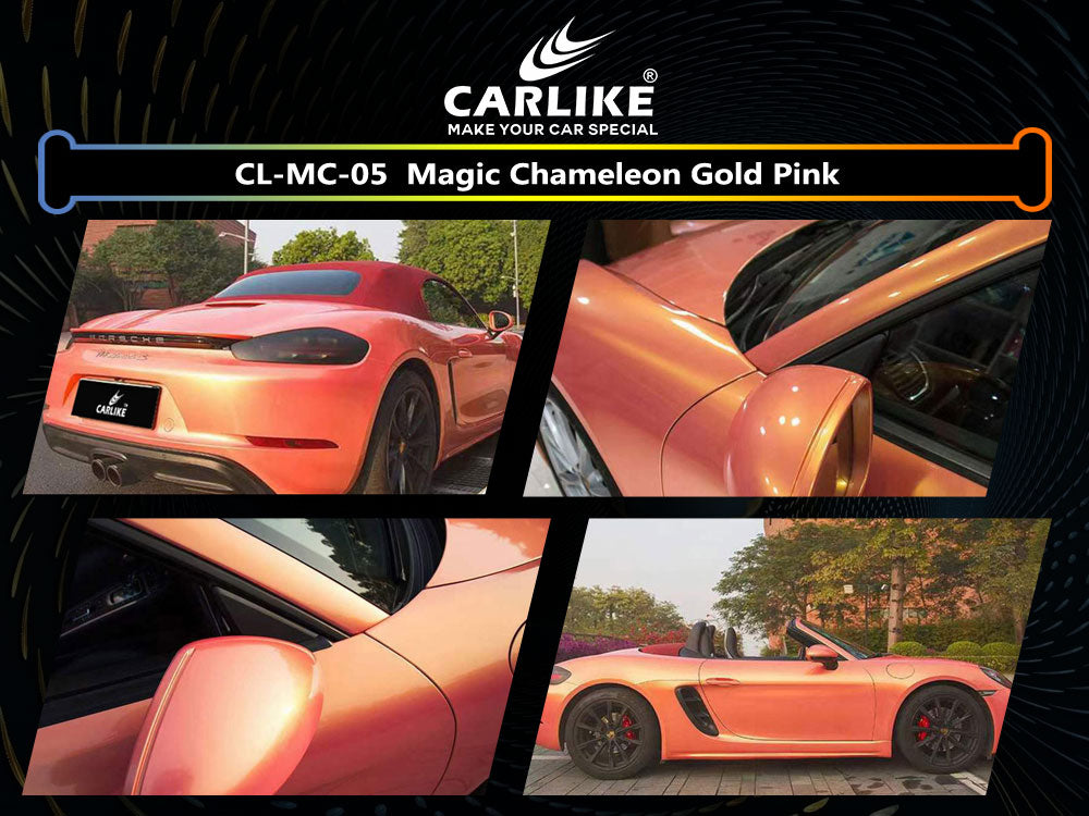Magic Chameleon Gold Pink Car Wrap