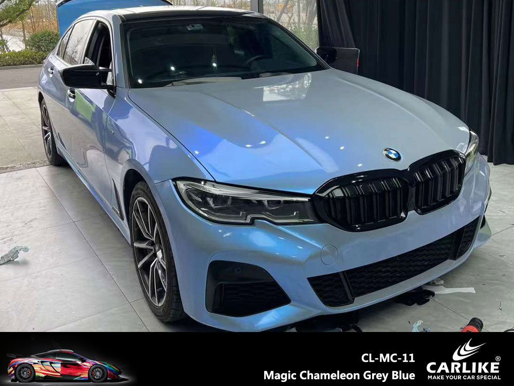 Magic Chameleon Grey Blue Car Wrap