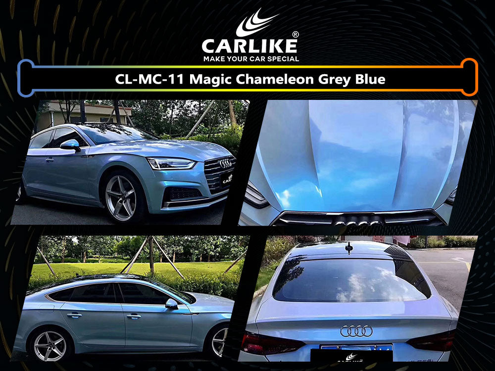Magic Chameleon Grey Blue Car Wrap