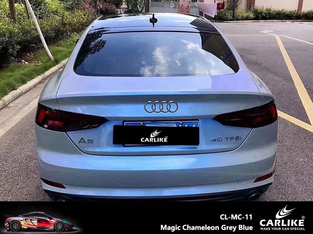 Magic Chameleon Grey Blue Car Wrap