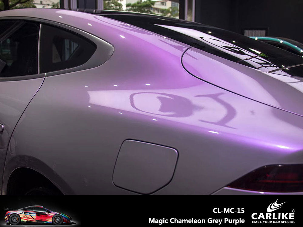 Magic Chameleon Grey Purple Car Wrap