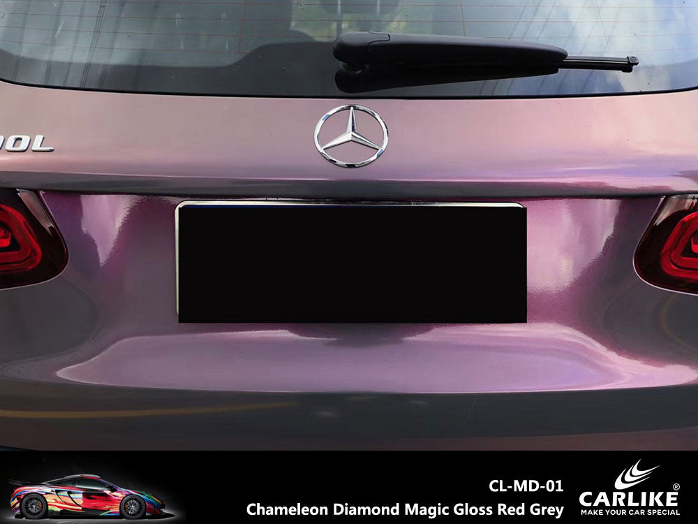 Chameleon Magic Gold Gloss Red Grey Car Wrap
