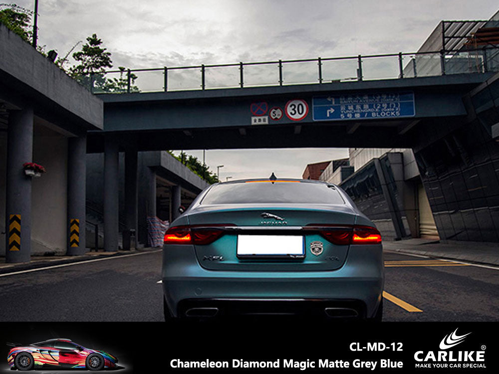 Chameleon Diamond Magic Gold Grey Blue Car Wrap