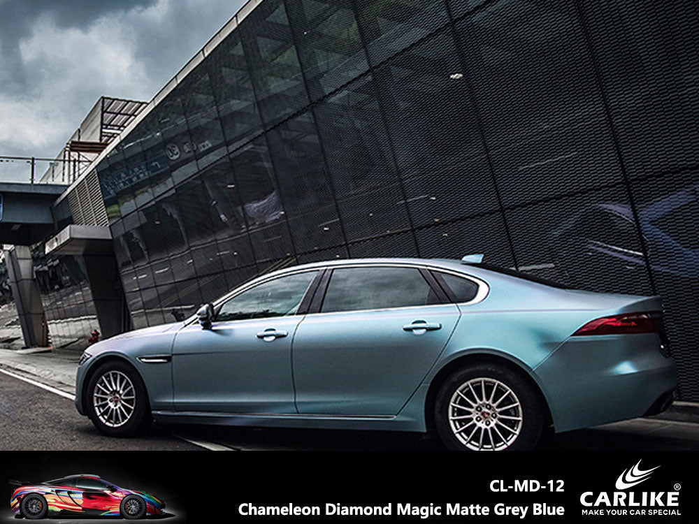 Chameleon Diamond Magic Gold Grey Blue Car Wrap