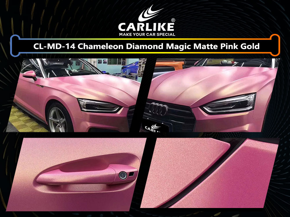Chameleon Magic Matt Gold Pink Car Wrap