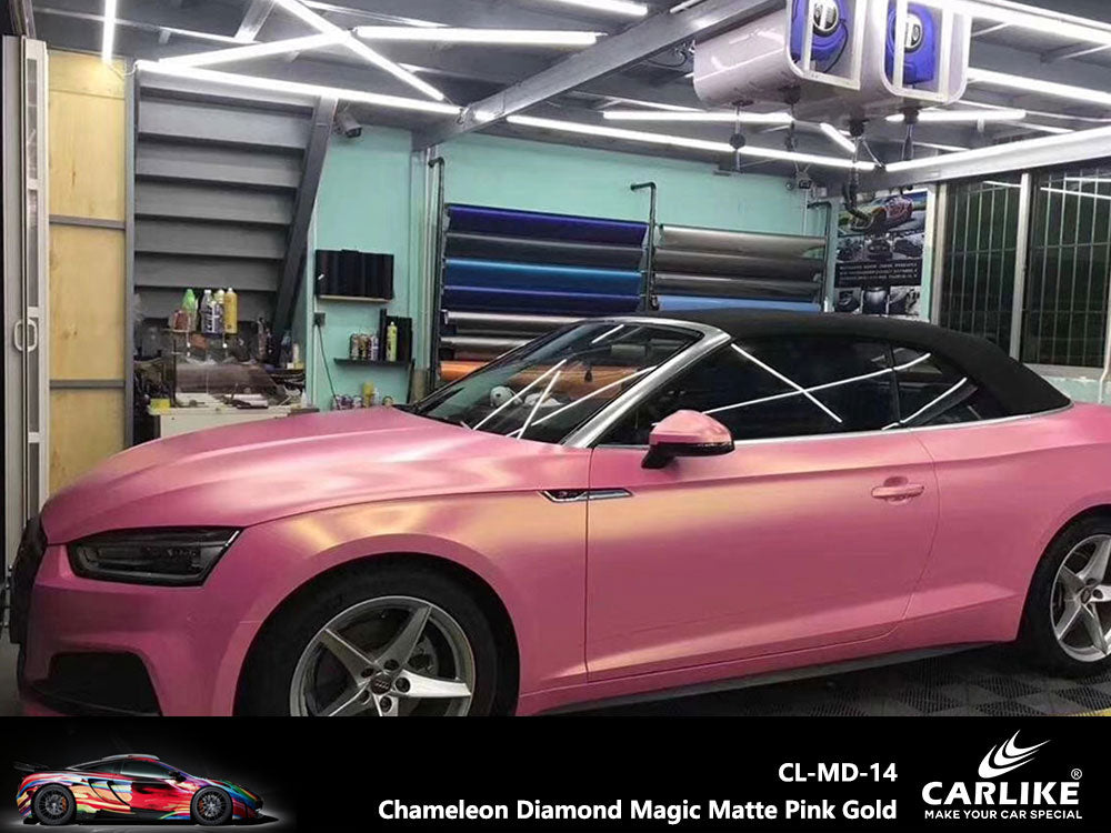 Chameleon Magic Matt Gold Pink Car Wrap