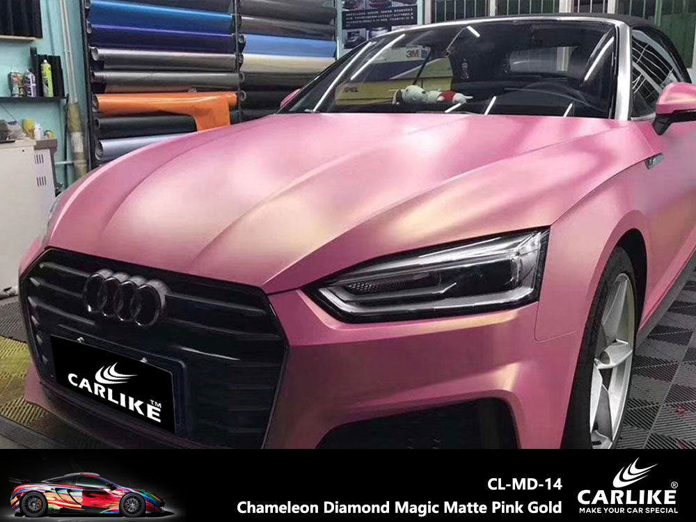 Chameleon Magic Matt Gold Pink Car Wrap
