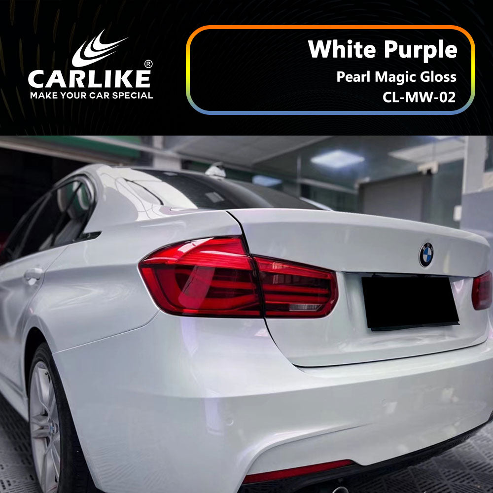 Pearl Magic Gloss Pearl White Purple Car Wrap