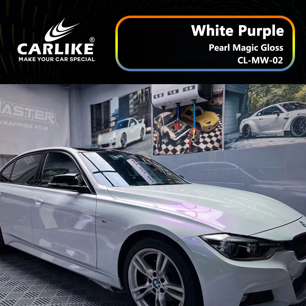 Pearl Magic Gloss Pearl White Purple Car Wrap