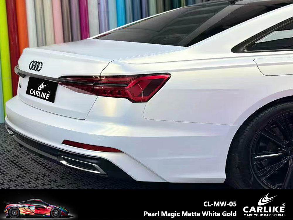 Pearl Magic Matte White Gold Car Wrap