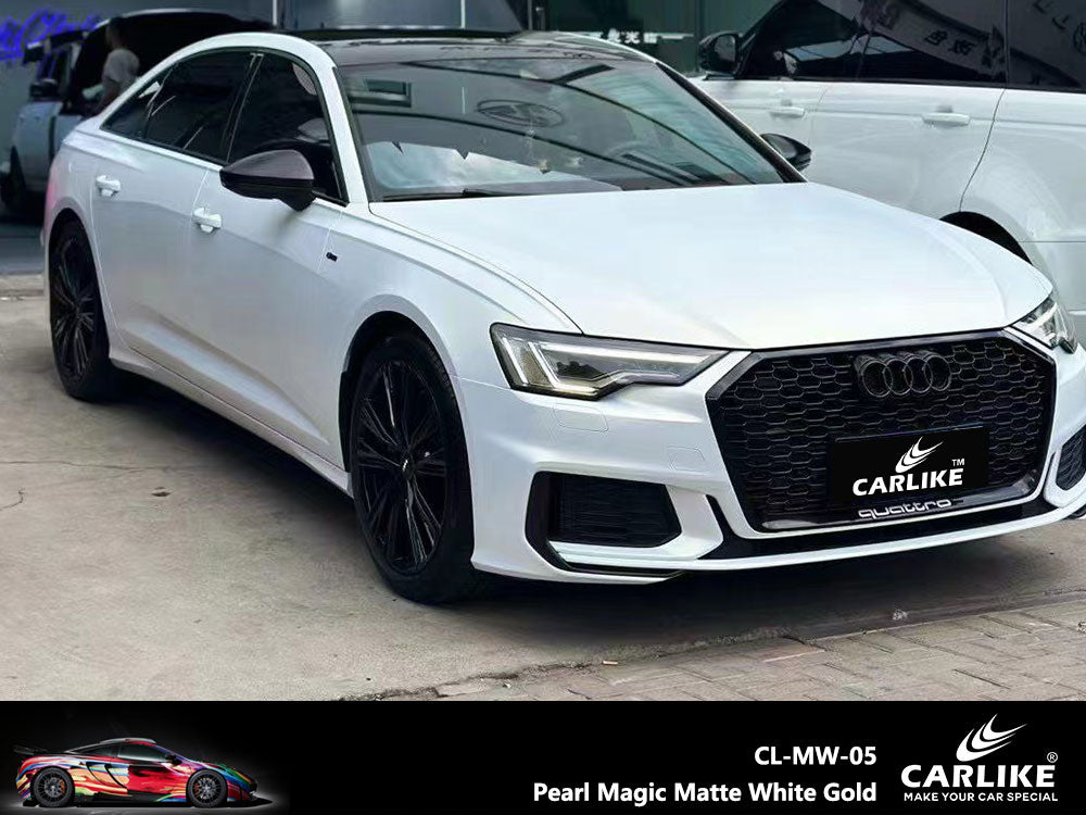 Pearl Magic Matte White Gold Car Wrap