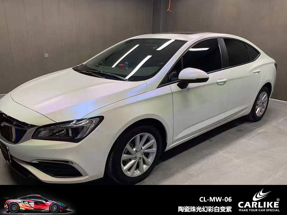 Pearl Magic Matte White Purple Car Wrap