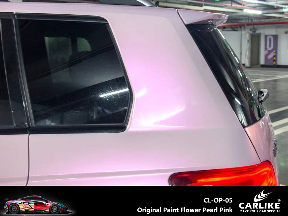 Original Paint Flower Pearl Pink Car Wrap