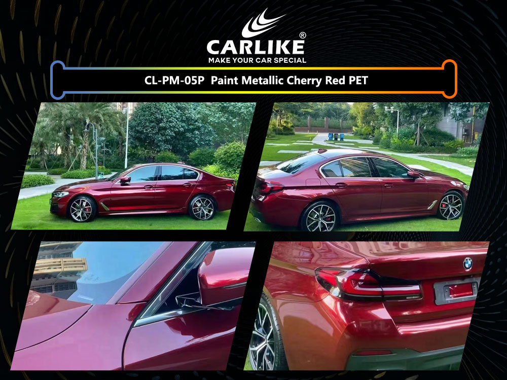 Paint Metallic Cherry Red Car Wrap