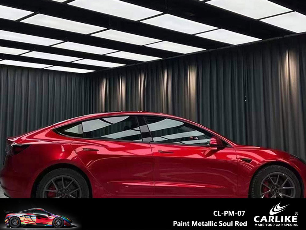 Paint Metallic Soul Red Car Wrap
