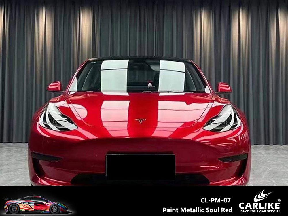Paint Metallic Soul Red Car Wrap