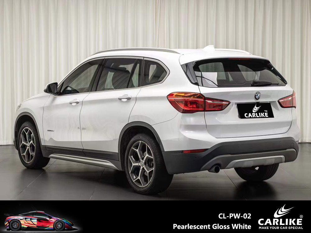 Pearlescent White Gloss Car Wrap