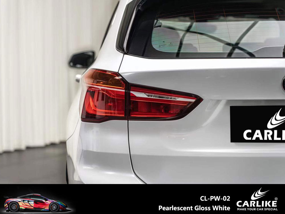Pearlescent White Gloss Car Wrap