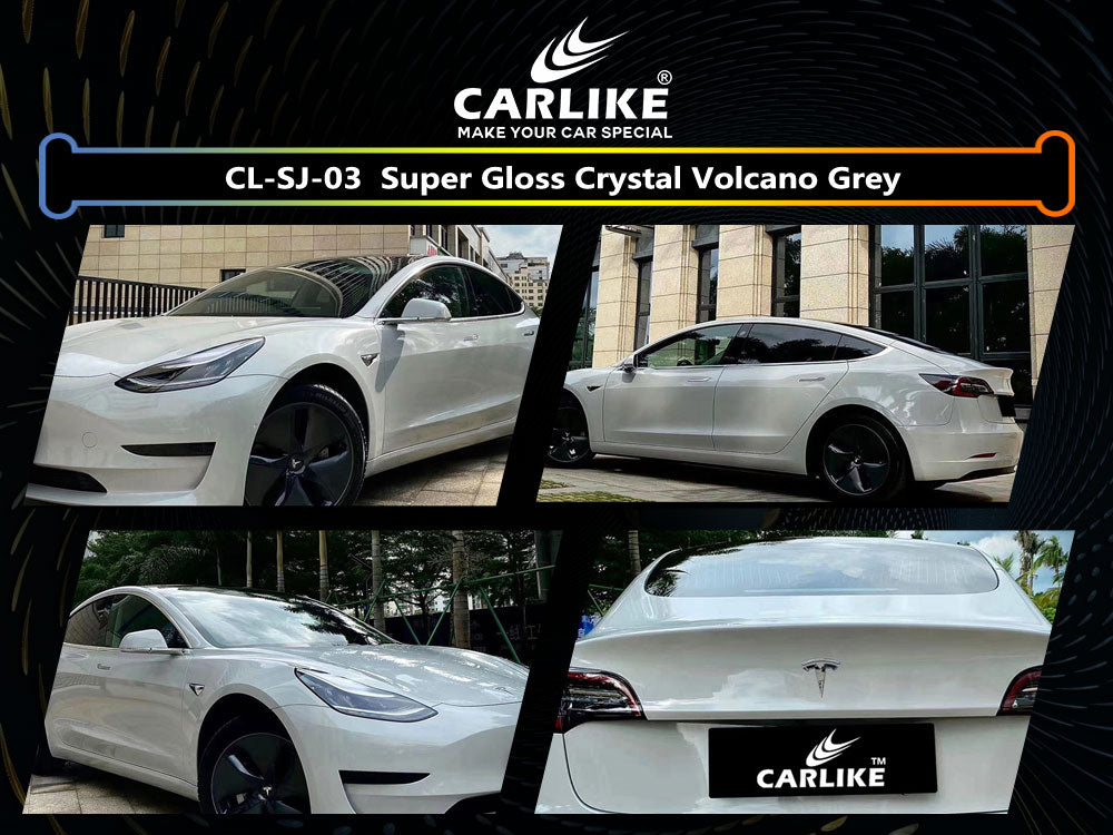 Super Gloss Crystal Volcano Grey Car Wrap