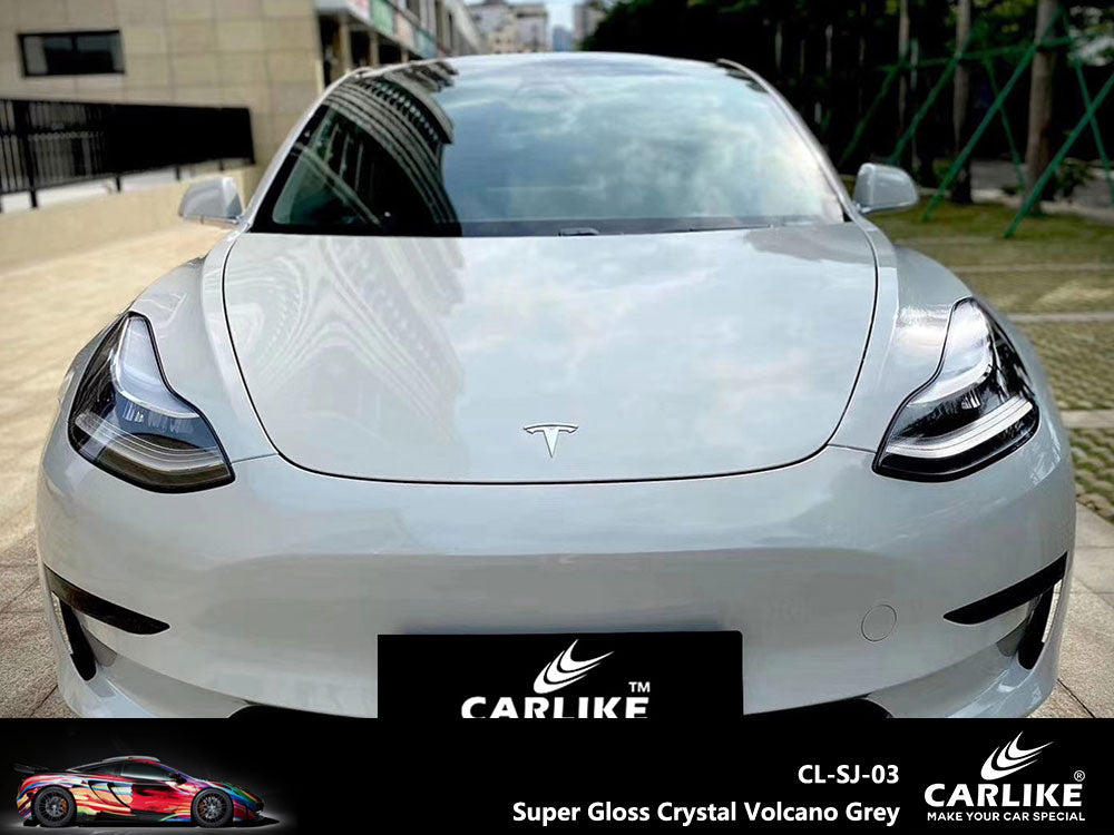 Super Gloss Crystal Volcano Grey Car Wrap