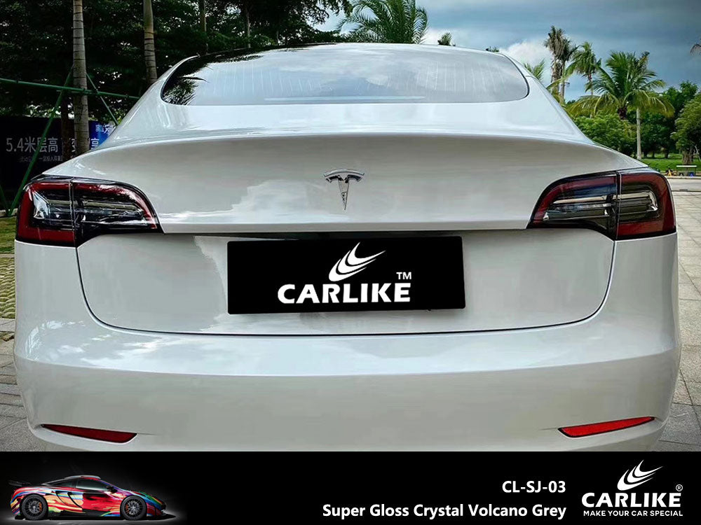 Super Gloss Crystal Volcano Grey Car Wrap