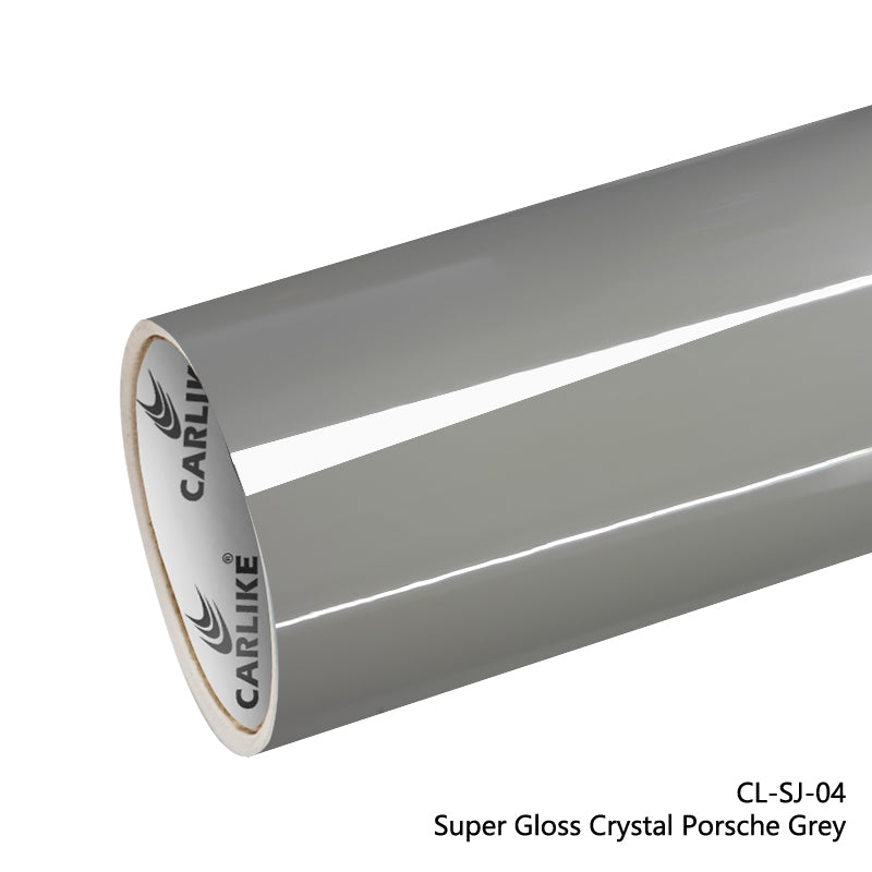 Super Gloss Crystal Porsche Grey Car Wrap