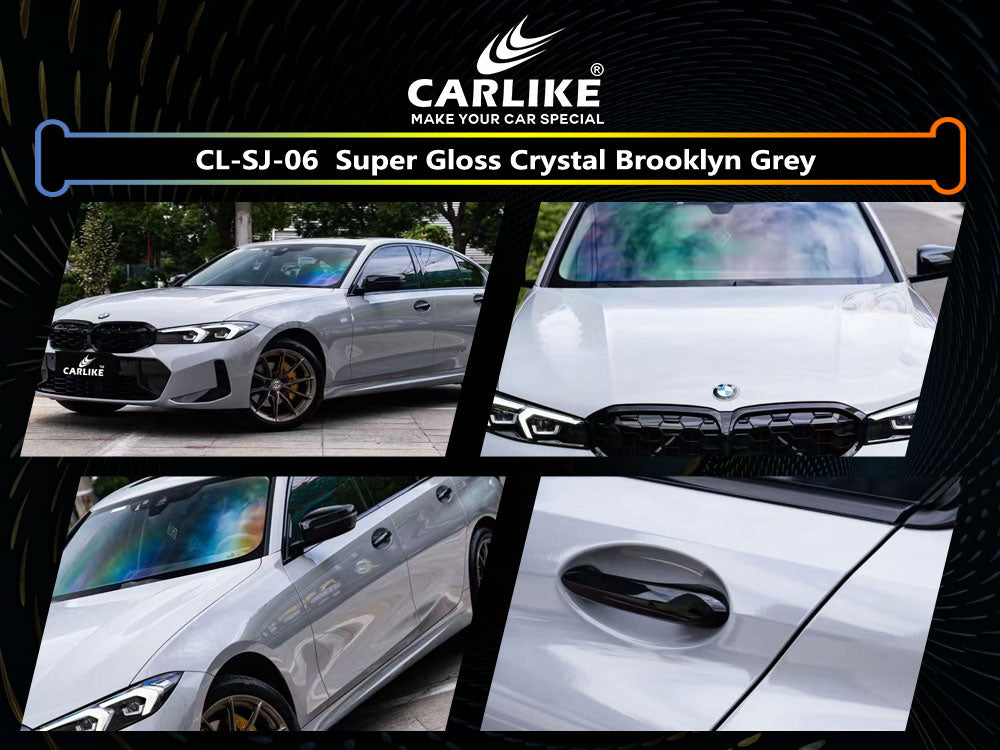 Super Gloss Crystal Brooklyn Grey Car Wrap